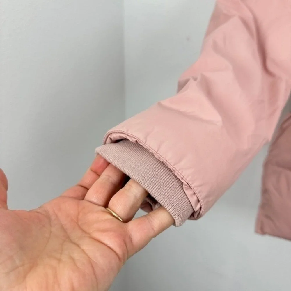 Abercrombie Kids Girls Pink Puffer Coat Belted‎ Hooded Winter Size 14